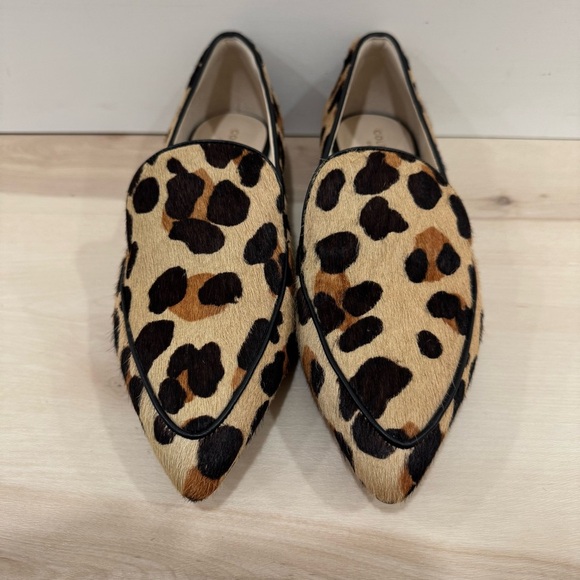 Cole Haan Women's Size 7 Dellora Skimmer Ocelot Hair Calf Animal Print Loafer - Picture 2 of 12